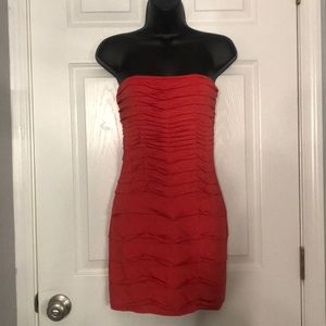 Peach cocktail dress